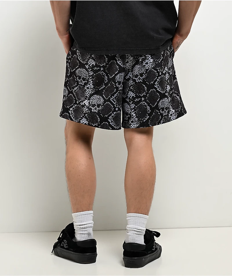 Lurking Class by Sketchy Tank Python Black & Grey Mesh Shorts