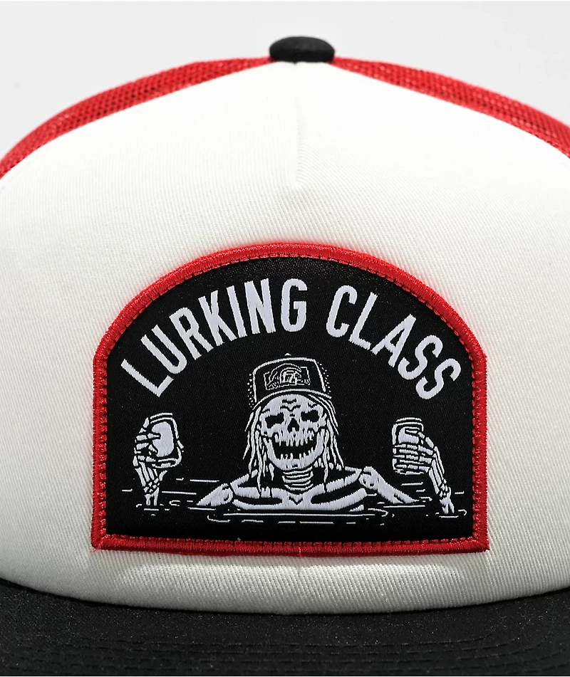 Lurking Class by Sketchy Tank Red & White Trucker Hat
