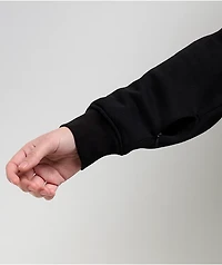 Lurking Class by Sketchy Tank Rock Of Ages Black Crop Zip Hoodie