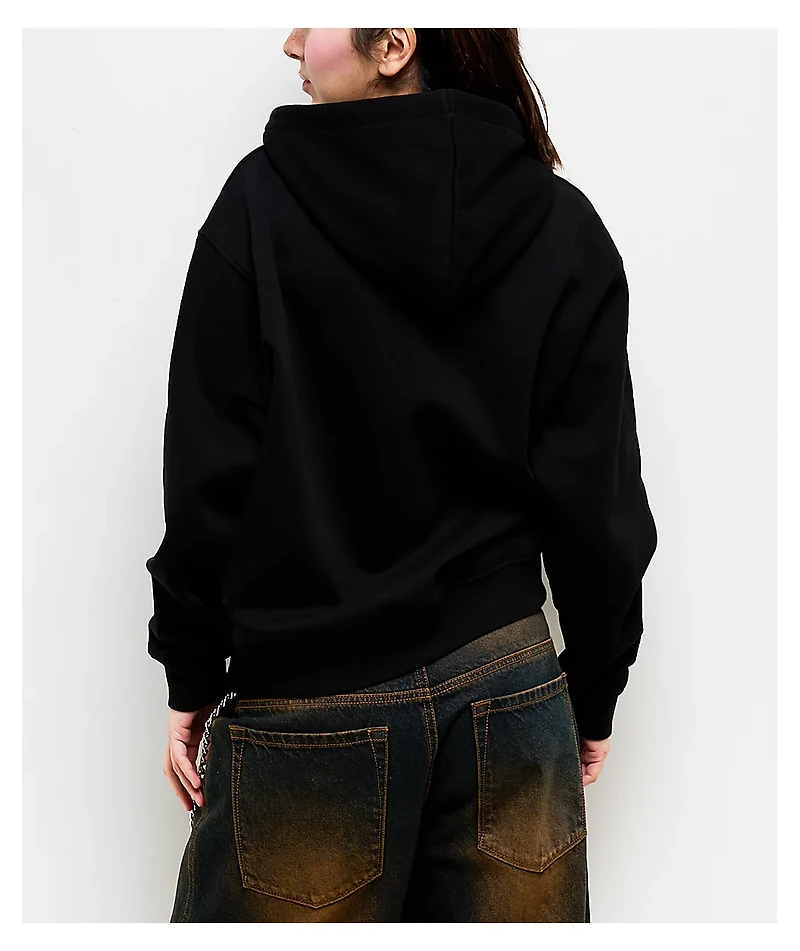 Lurking Class by Sketchy Tank Rock Of Ages Black Crop Zip Hoodie