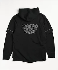 Lurking Class by Sketchy Tank Scythe Layered Black Baseball Hoodie
