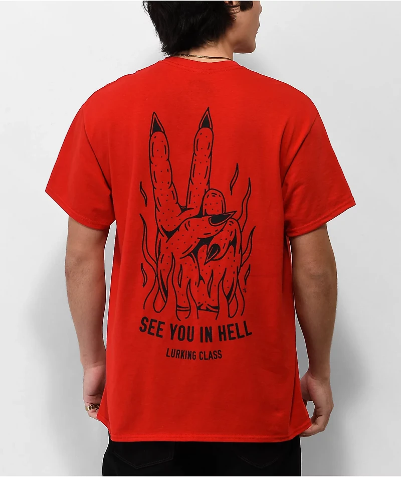 Lurking Class by Sketchy Tank See You Hell Red T-Shirt