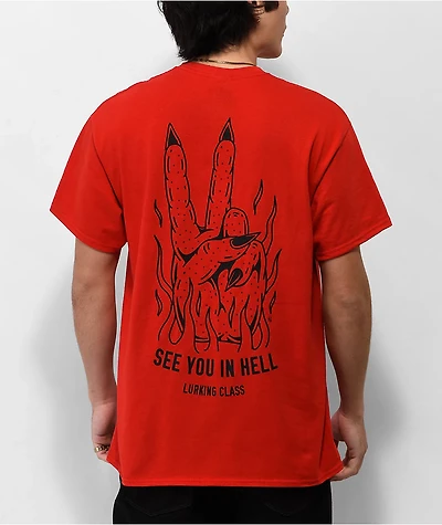 Lurking Class by Sketchy Tank See You Hell Red T-Shirt