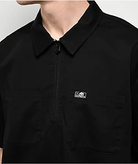 Lurking Class by Sketchy Tank Shatter Black Quarter Zip Work Shirt