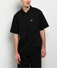 Lurking Class by Sketchy Tank Shatter Black Quarter Zip Work Shirt