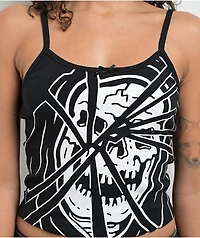 Lurking Class by Sketchy Tank Shattered Black Crop Tank Top