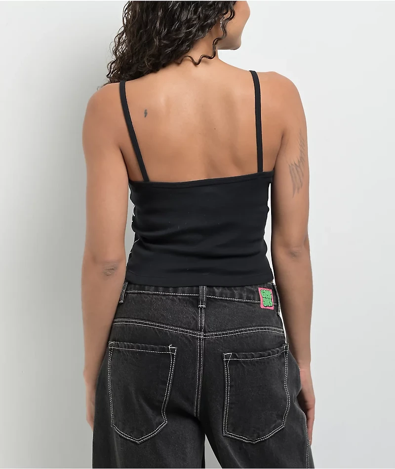 Lurking Class by Sketchy Tank Shattered Black Crop Tank Top