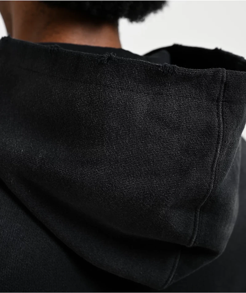 Lurking Class by Sketchy Tank Sigil Black Wash Zip Hoodie