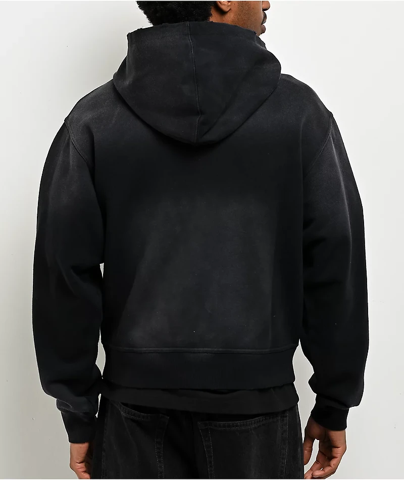 Lurking Class by Sketchy Tank Sigil Black Wash Zip Hoodie