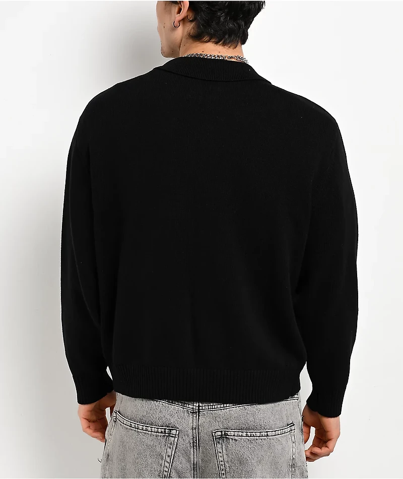 Lurking Class by Sketchy Tank Sin Stripe Black Zip Sweater