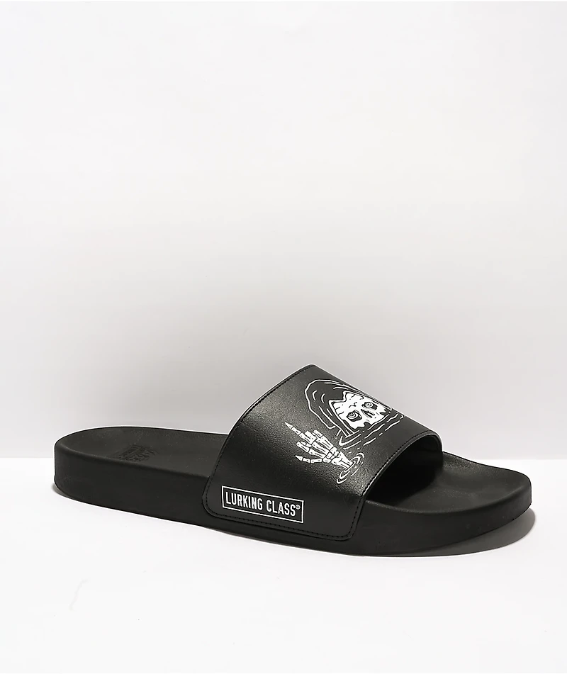 Lurking Class by Sketchy Tank Sinking Black Slide Sandals
