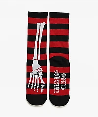 Lurking Class by Sketchy Tank Skelly Black & Red Crew Socks