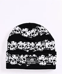 Lurking Class by Sketchy Tank Skull Stripe Black Beanie