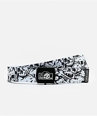 Lurking Class by Sketchy Tank Skull White Web Belt
