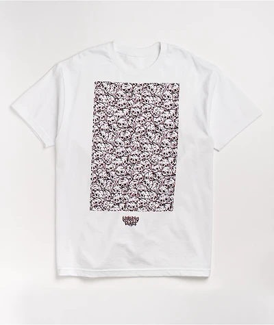 Lurking Class by Sketchy Tank Skulls 3D White T-Shirt