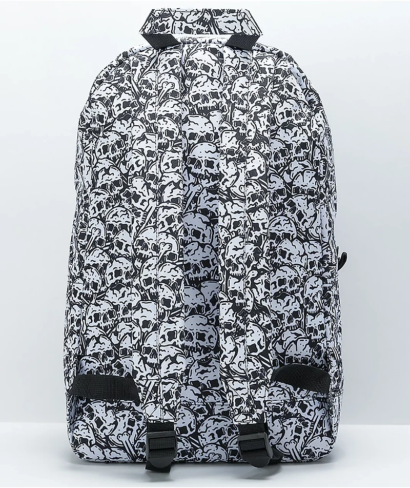 Lurking Class by Sketchy Tank Skulls Black & White Backpack