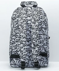 Lurking Class by Sketchy Tank Skulls Black & White Backpack