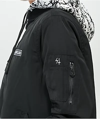 Lurking Class by Sketchy Tank Skulls Black Hooded Bomber Jacket