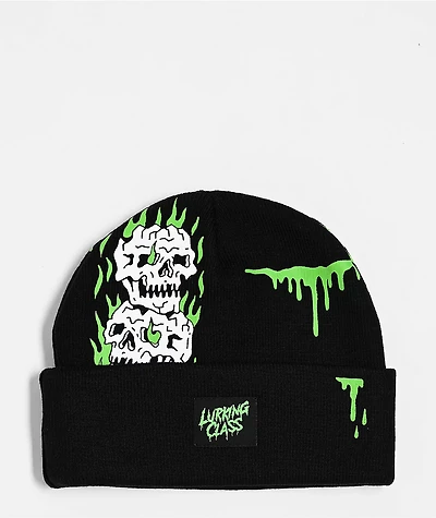 Lurking Class by Sketchy Tank Slash Black & Green Beanie