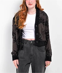 Lurking Class by Sketchy Tank Spider Webs Grey Cardigan