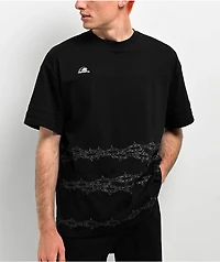 Lurking Class by Sketchy Tank Spiked Chain Black Knit T-Shirt