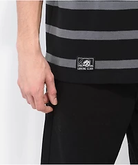 Lurking Class by Sketchy Tank Stallion Black & Grey Stripe Polo Shirt