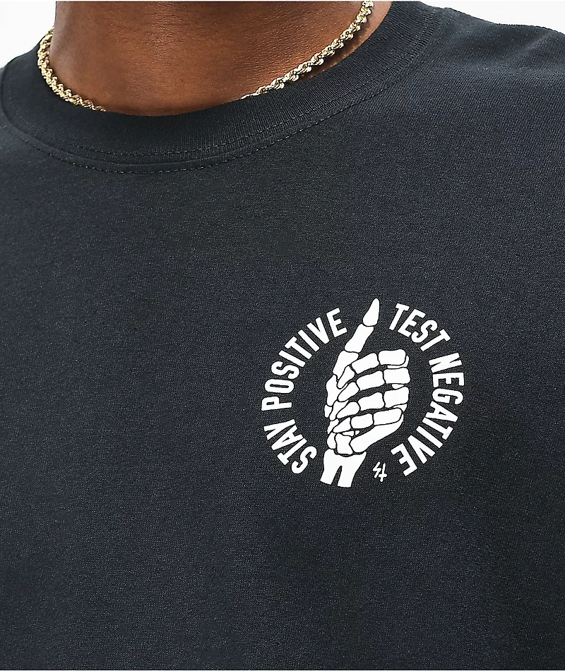 Lurking Class by Sketchy Tank Stay Positive Black T-Shirt