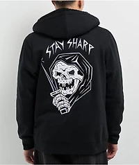Lurking Class by Sketchy Tank Stay Sharp Black Zip Hoodie