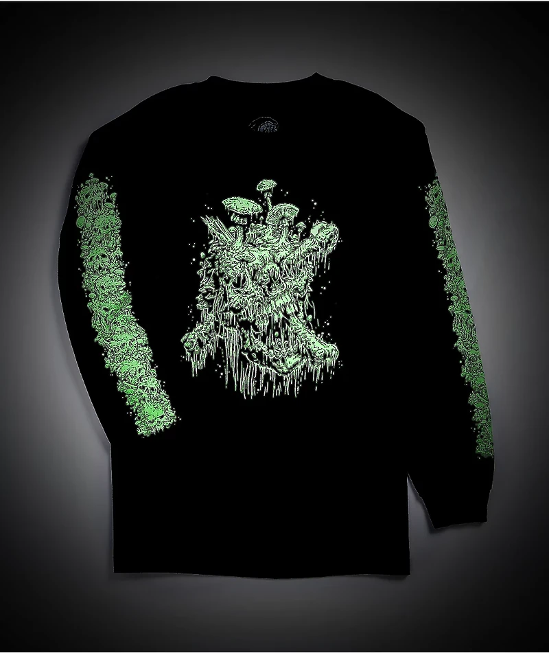Lurking Class by Sketchy Tank Stikker Fun Guy Long Sleeve Black T-Shirt