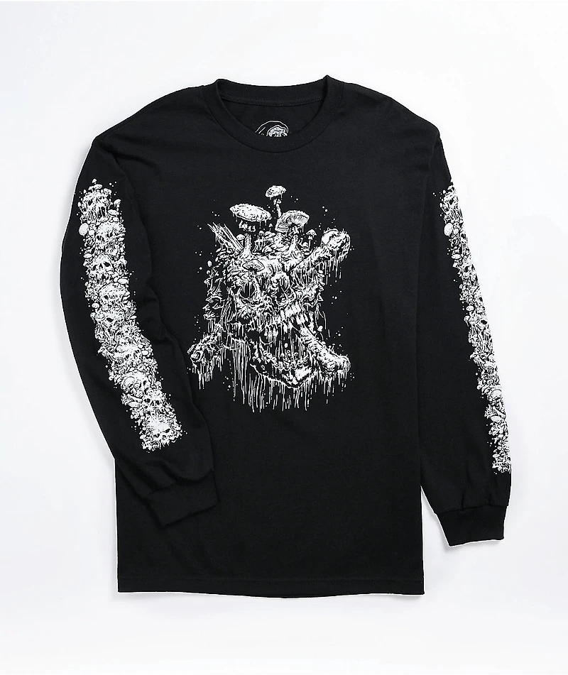 Lurking Class by Sketchy Tank Stikker Fun Guy Long Sleeve Black T-Shirt