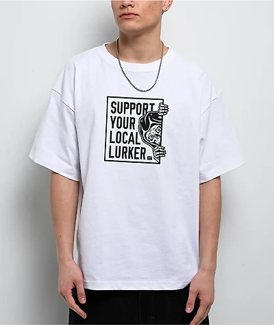 Lurking Class by Sketchy Tank Support Ur Local Lurker White T-Shirt