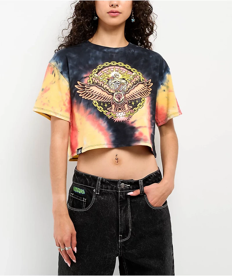 Lurking Class by Sketchy Tank Tall Boy Unchained Tie Dye Boxy Crop T-Shirt