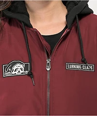 Lurking Class by Sketchy Tank Team Red Hooded Bomber Jacket