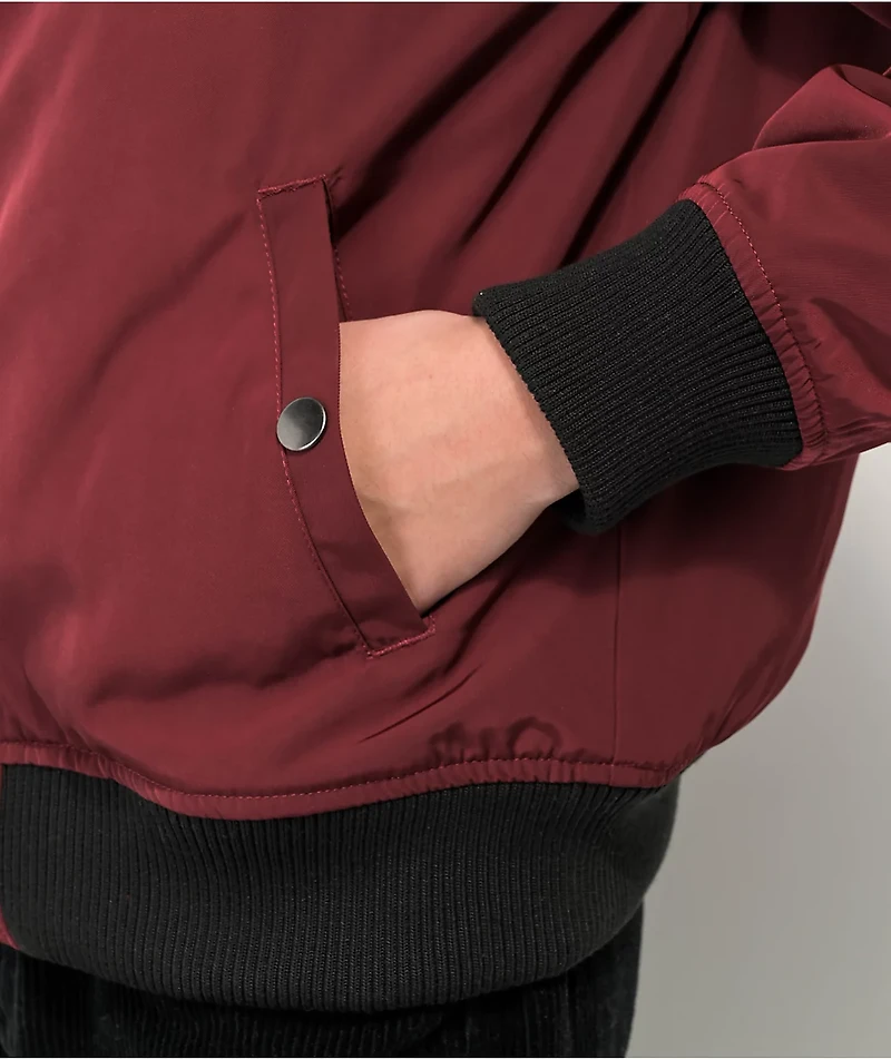 Lurking Class by Sketchy Tank Team Red Hooded Bomber Jacket