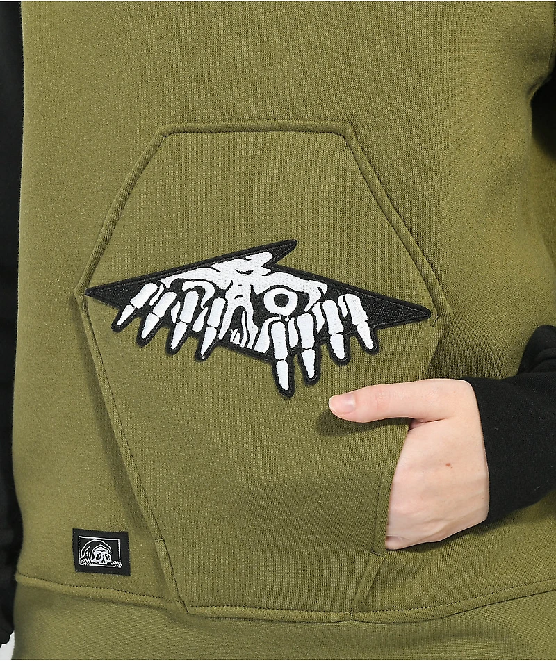 Lurking Class by Sketchy Tank Terror Coffin Green Quarter Zip Sweatshirt