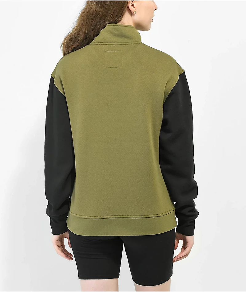 Lurking Class by Sketchy Tank Terror Coffin Green Quarter Zip Sweatshirt