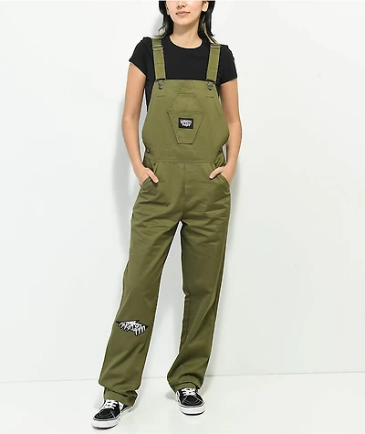 Lurking Class by Sketchy Tank Terror Olive Green Overalls