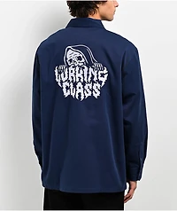 Lurking Class by Sketchy Tank Thorn Navy Zip Work Shirt
