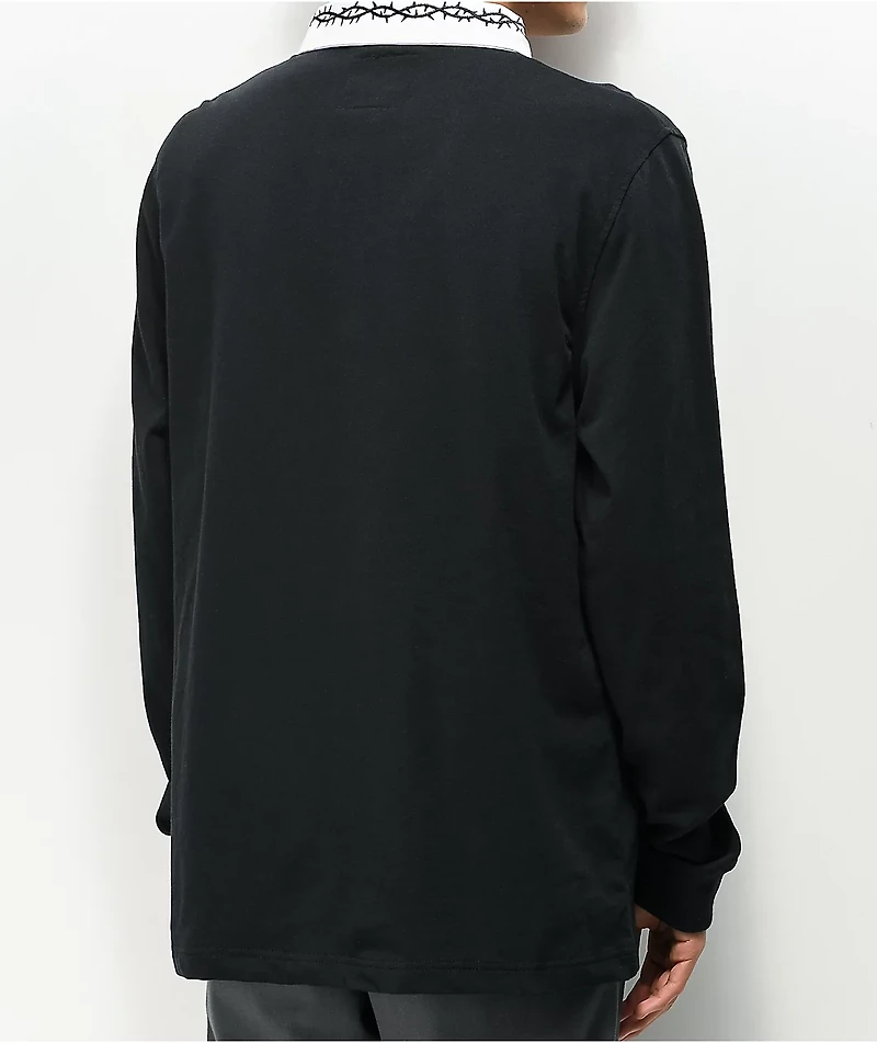 Lurking Class by Sketchy Tank Thorns Black Long Sleeve Polo Shirt