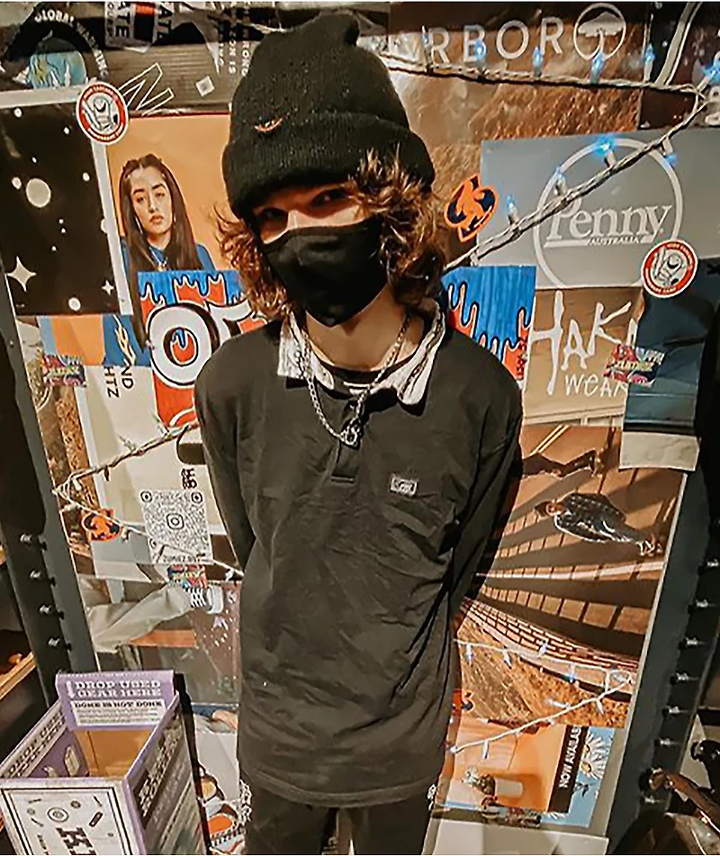 Lurking Class by Sketchy Tank Thorns Black Long Sleeve Polo Shirt
