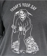 Lurking Class by Sketchy Tank Today's Your Day Grey Dip Dye Long Sleeve T-Shirt