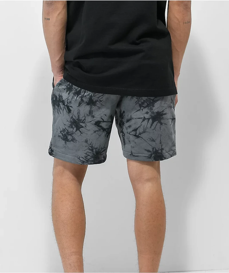 Lurking Class by Sketchy Tank Tomb Black & Grey Tie Dye Sweat Shorts