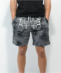 Lurking Class by Sketchy Tank Tomb Black & Grey Tie Dye Sweat Shorts