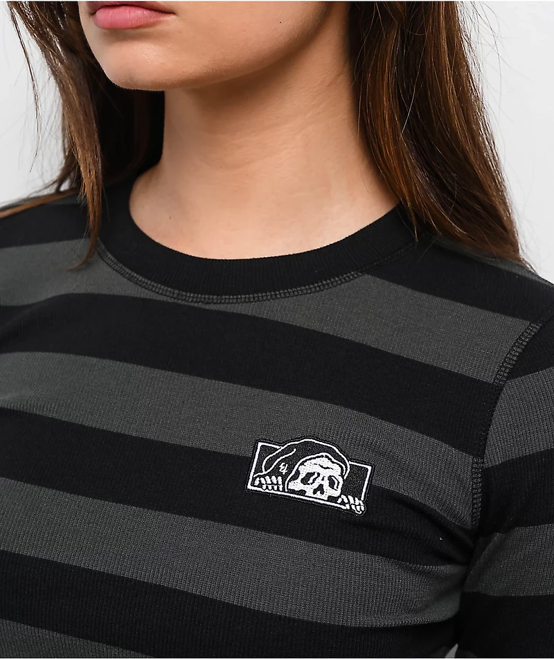 Lurking Class by Sketchy Tank Tomb Black Striped Long Sleeve T-Shirt
