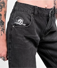 Lurking Class by Sketchy Tank Torn Web Distressed Black Jeans