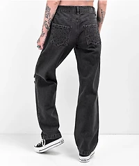 Lurking Class by Sketchy Tank Torn Web Distressed Black Jeans