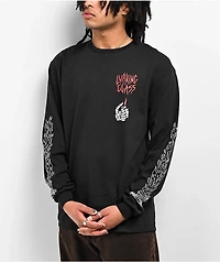 Lurking Class by Sketchy Tank Trash Fire Black Long Sleeve T-Shirt