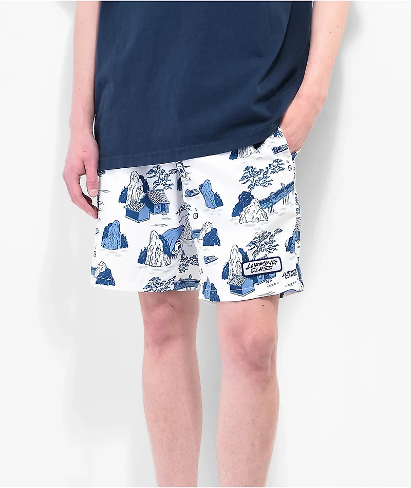 Lurking Class by Sketchy Tank Tucks White Board Shorts