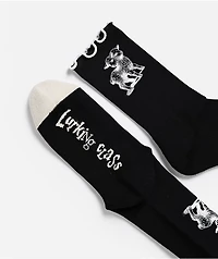 Lurking Class by Sketchy Tank Two Faced Black Ruffle Crew Socks