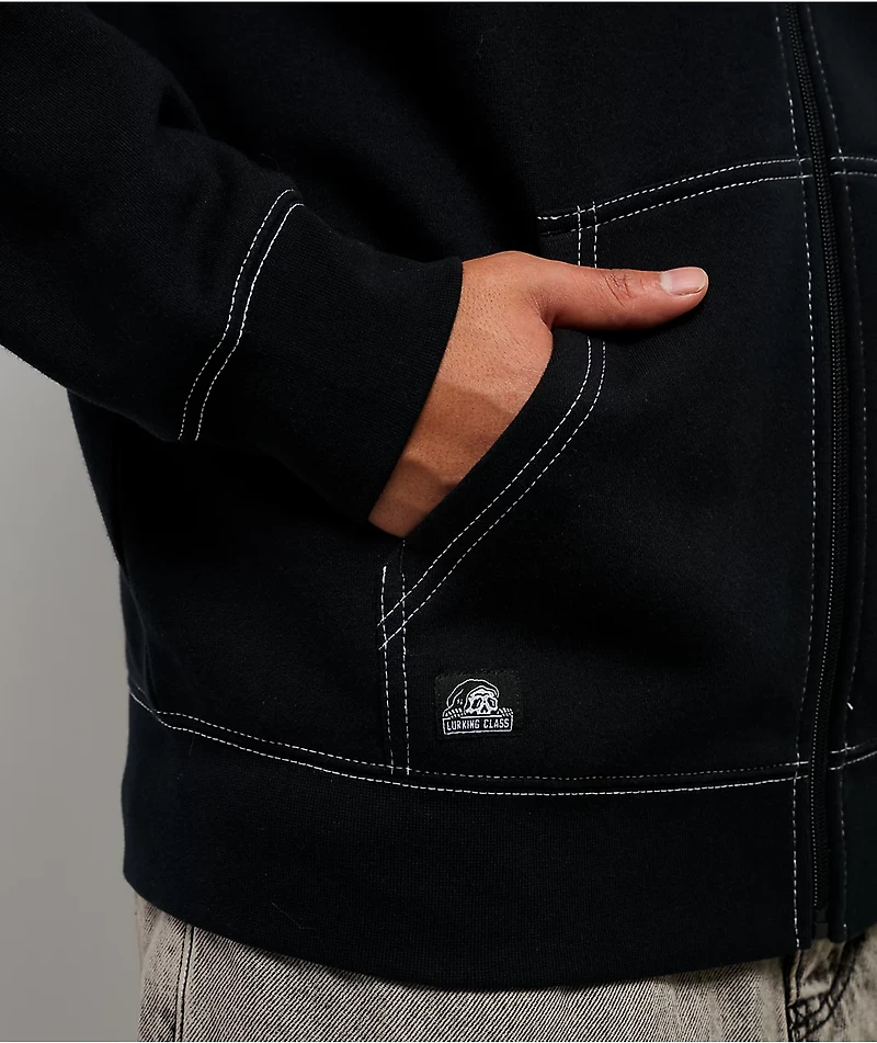 Lurking Class by Sketchy Tank Unchained Black Zip Hoodie